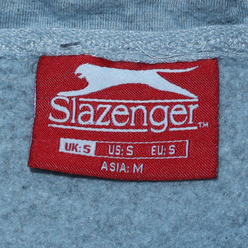 Slazenger Mens Grey 1/2 Zip Hooded Sweatshirt S