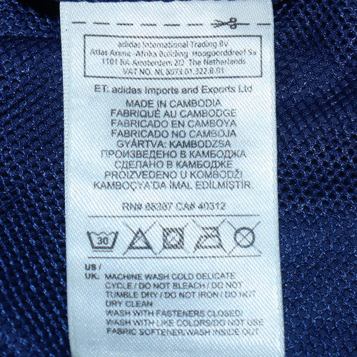 Adidas Men's Blue Hooded Windbreaker Jacket Size M