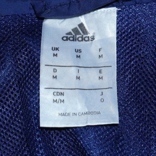 Adidas Men's Blue Hooded Windbreaker Jacket Size M