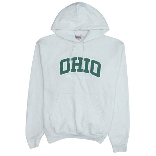 Champion Men's White Ohio University Pullover Hoodie Size L