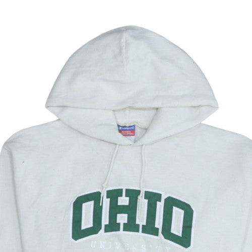 Champion Men's White Ohio University Pullover Hoodie Size L
