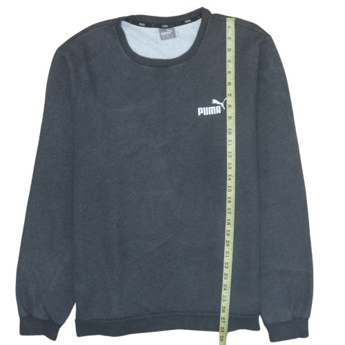 Puma Mens Black XL Pullover Crew Neck Fleece Sweatshirt