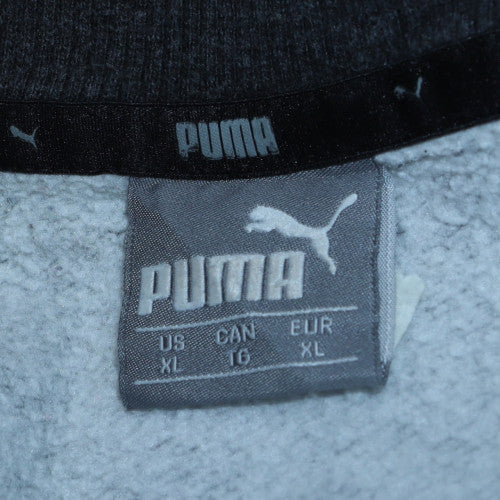 Puma Mens Black XL Pullover Crew Neck Fleece Sweatshirt