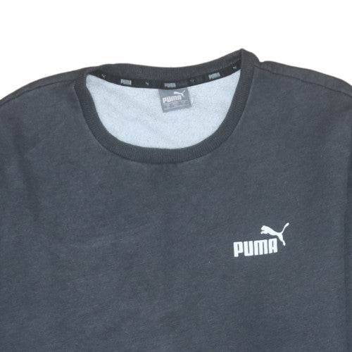 Puma Mens Black XL Pullover Crew Neck Fleece Sweatshirt