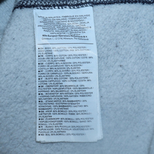 Nike Men's Blue Full Zip Fleece Hoodie in Size M