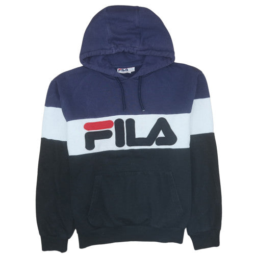 FILA Men’s Multicoloured Pullover Hoodie Medium Logo Hooded Sweatshirt