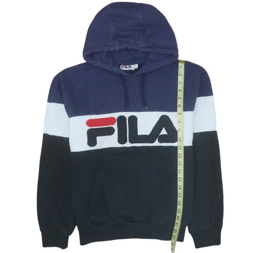 FILA Men’s Multicoloured Pullover Hoodie Medium Logo Hooded Sweatshirt