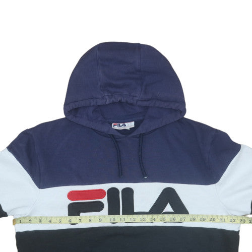 FILA Men’s Multicoloured Pullover Hoodie Medium Logo Hooded Sweatshirt