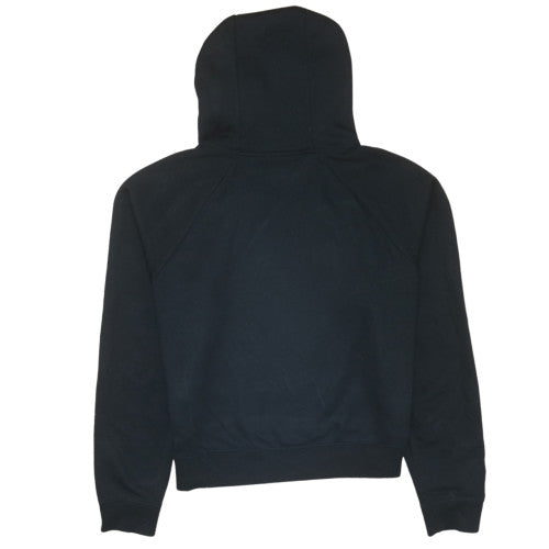 Nike Womens Black Pullover Hoodie Small Graphic Print Swoosh Logo