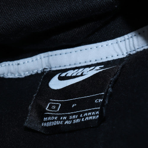 Nike Womens Black Pullover Hoodie Small Graphic Print Swoosh Logo