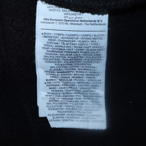 Nike Womens Black Pullover Hoodie Small Graphic Print Swoosh Logo