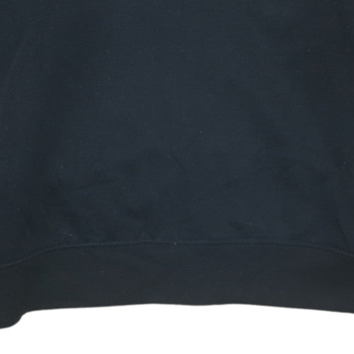 Nike Womens Black Pullover Hoodie Small Graphic Print Swoosh Logo