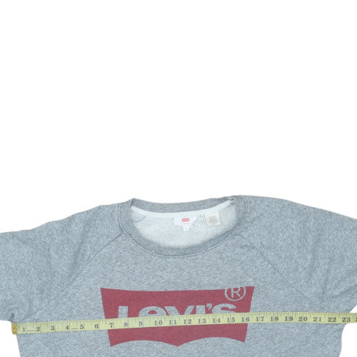 Levi's Men's Grey Logo Crew Neck Sweatshirt Size S