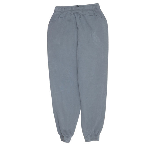 Puma Men's Grey Fleece Sweatpants L Regular Fit Elastic Waist Joggers