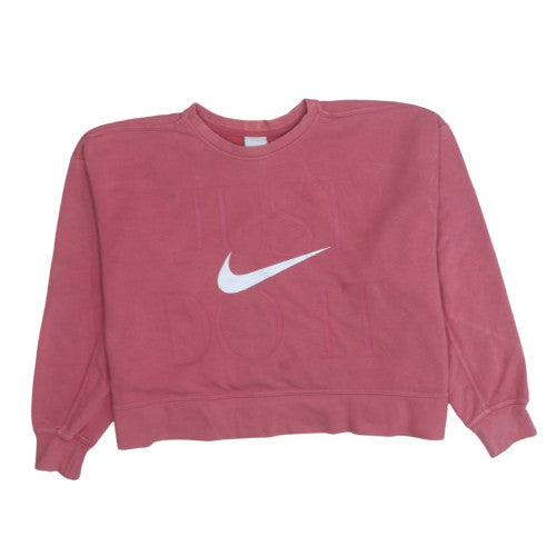 Nike Womens Pink Dri-Fit Crew Neck Pullover Sweatshirt Size M