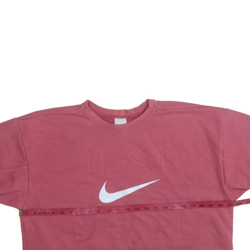 Nike Womens Pink Dri-Fit Crew Neck Pullover Sweatshirt Size M