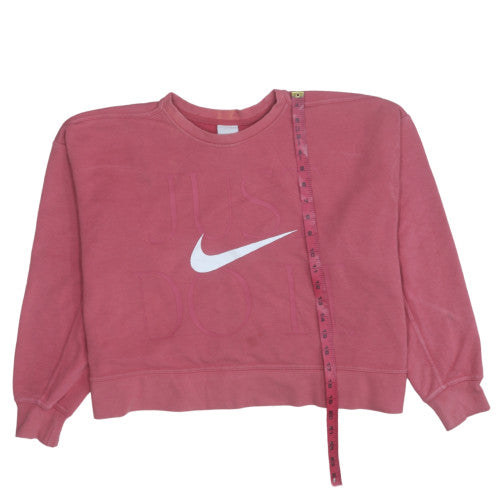 Nike Womens Pink Dri-Fit Crew Neck Pullover Sweatshirt Size M