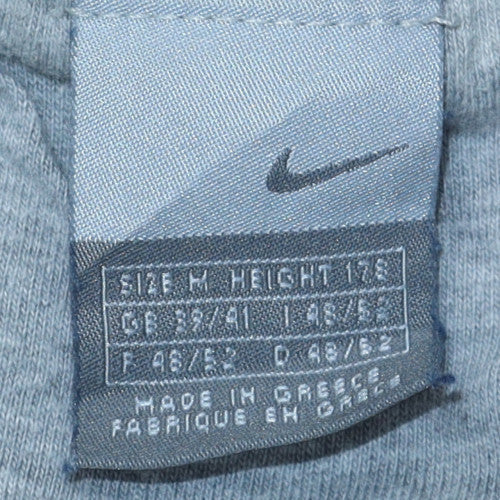 Nike Men Blue Crew Neck Fleece Sweatshirt M Regular Fit