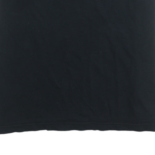 Adidas Men's Black Crew Neck Short Sleeve 3-Stripes T-Shirt Size L