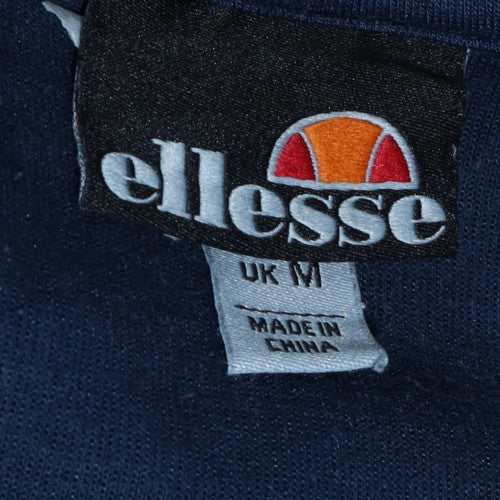 Ellesse Men's Blue & Grey Pullover Hoodie Size M Sports Graphic