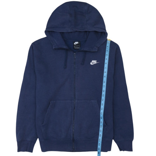 Nike Men's Blue Full Zip Hoodie Size L Fleece Sweatshirt