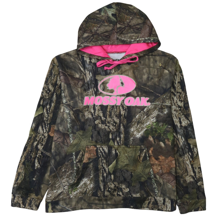 Mossy Oak Womens Camouflage Pullover Hoodie XL Green Pink Outdoor
