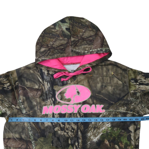 Mossy Oak Womens Camouflage Pullover Hoodie XL Green Pink Outdoor