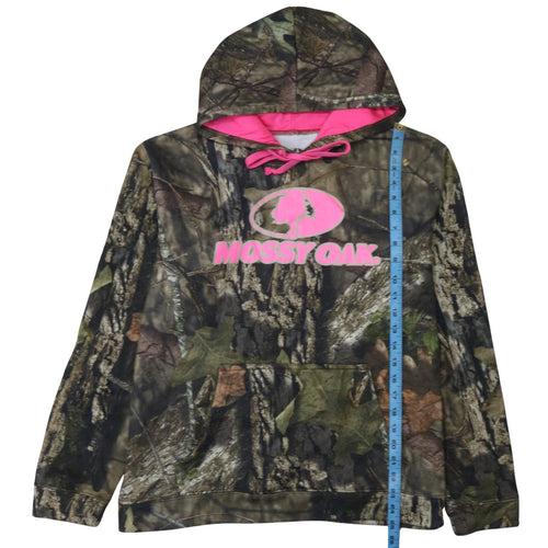 Mossy Oak Womens Camouflage Pullover Hoodie XL Green Pink Outdoor