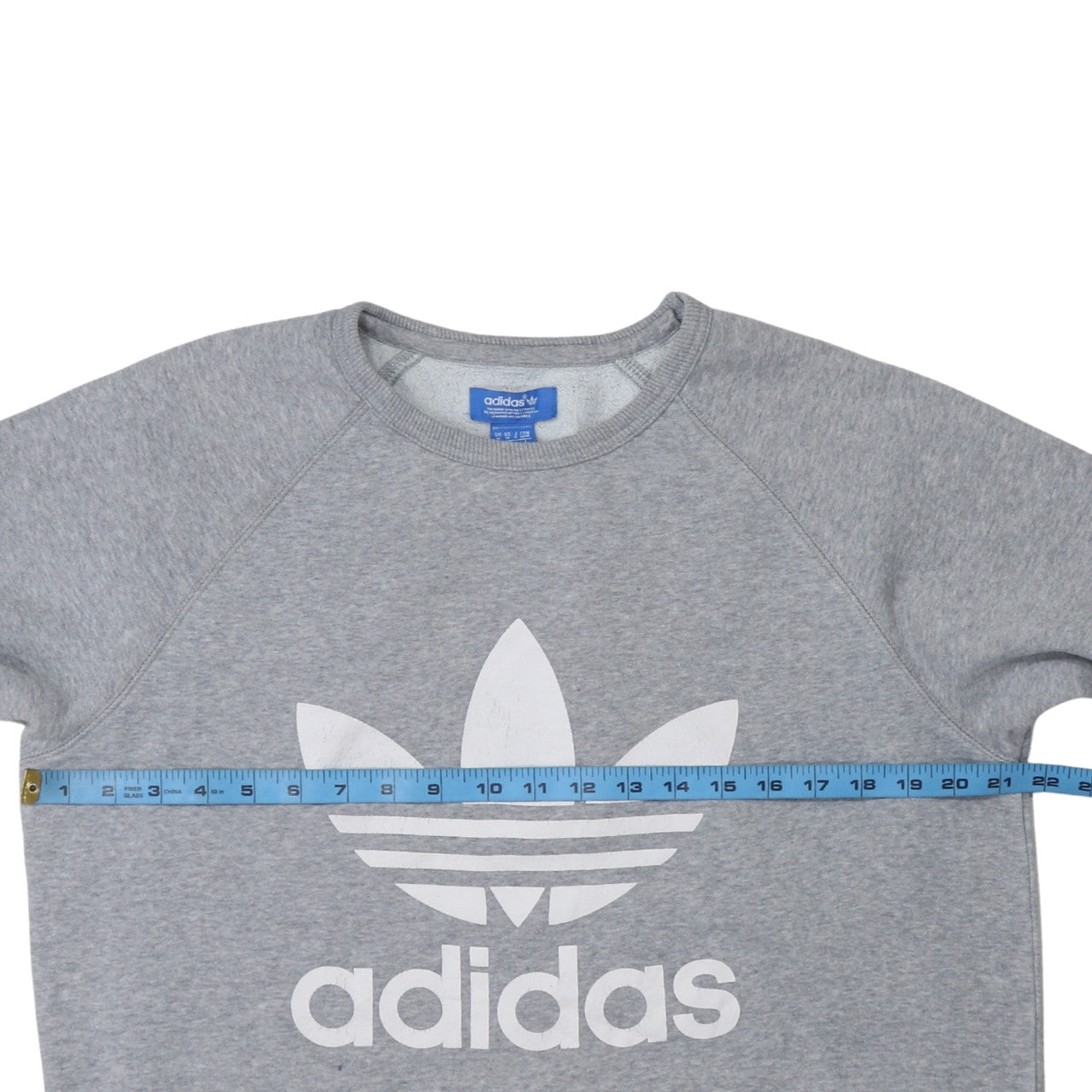 Adidas Men's Grey Pullover Logo Sweatshirt Size M