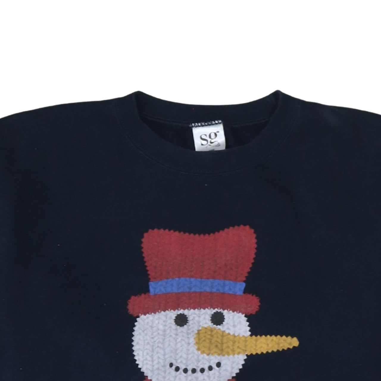 SG Men's Blue Snowman Christmas Sweatshirt Pullover Size M
