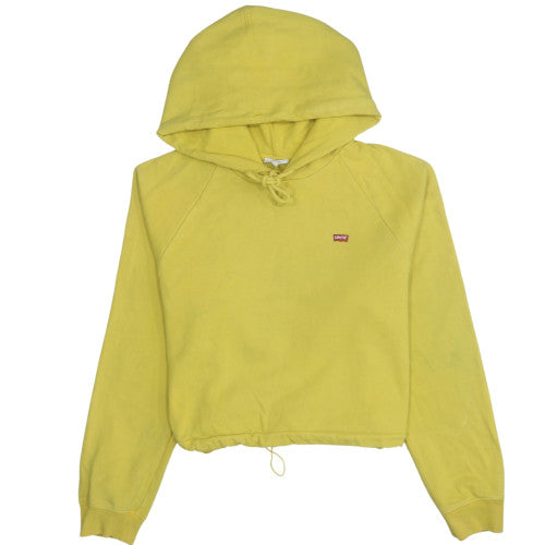 Levi's Womens Yellow Pullover Hoodie L Hooded Drawstring Sweatshirt