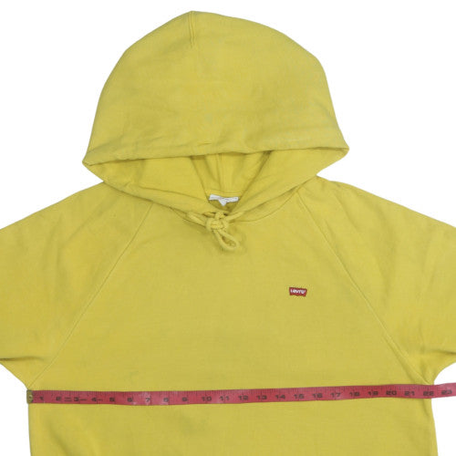 Levi's Womens Yellow Pullover Hoodie L Hooded Drawstring Sweatshirt
