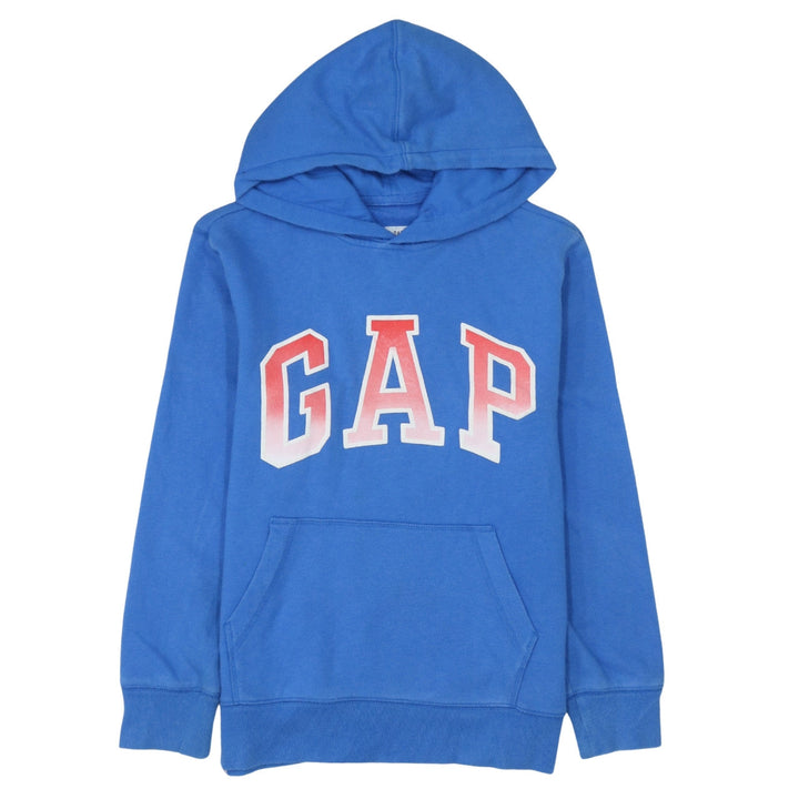 GAP Boys Blue XL Pullover Hoodie with Logo Front - Cotton Blend