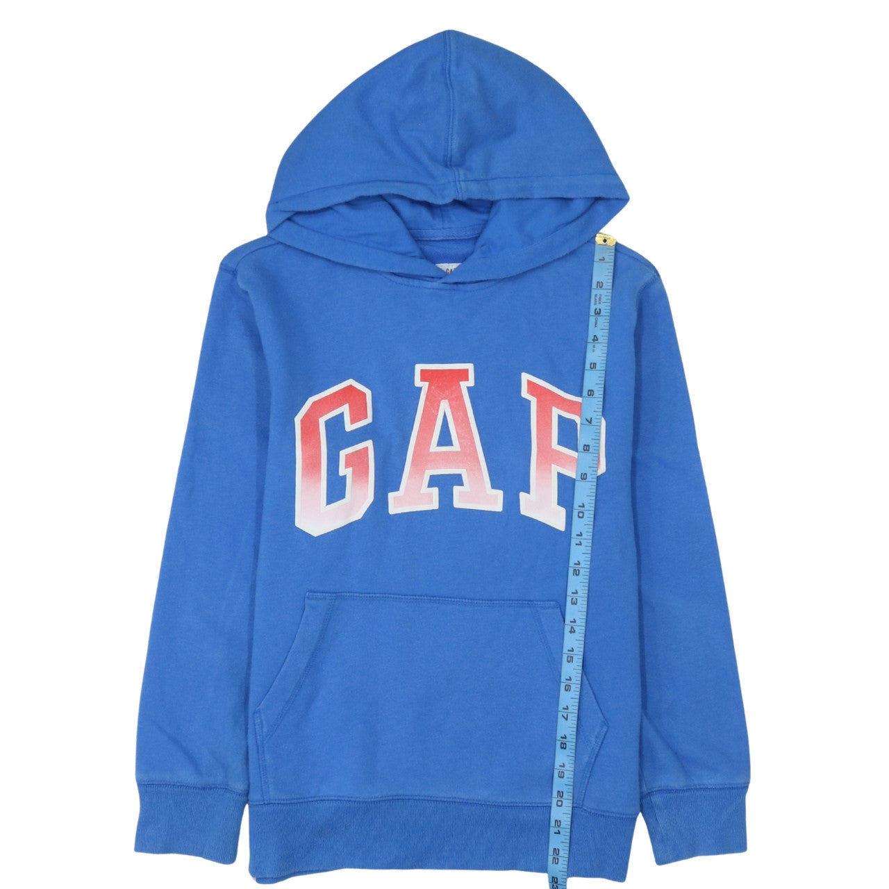 GAP Boys Blue XL Pullover Hoodie with Logo Front - Cotton Blend