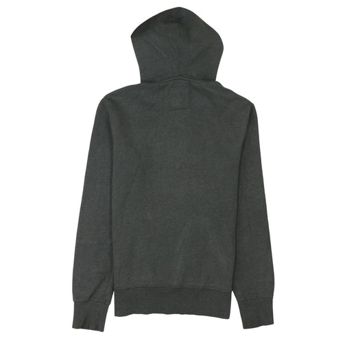 Superdry Men's Grey Pullover Hoodie S Fleece Logo Sweatshirt