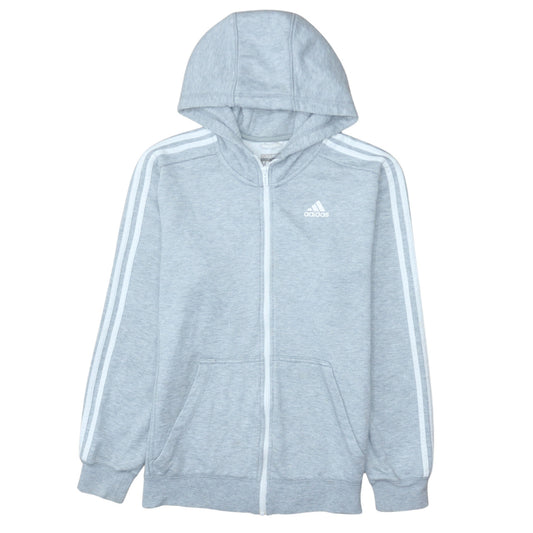 Adidas Men's Grey Full Zip Sports Hoodie Size M