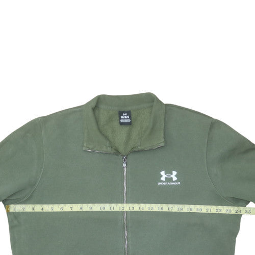 Under Armour Men's Green Large Full Zip Track Jacket Fleece Lined