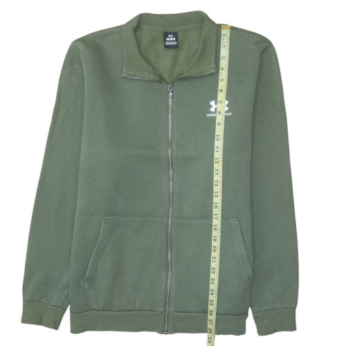 Under Armour Men's Green Large Full Zip Track Jacket Fleece Lined