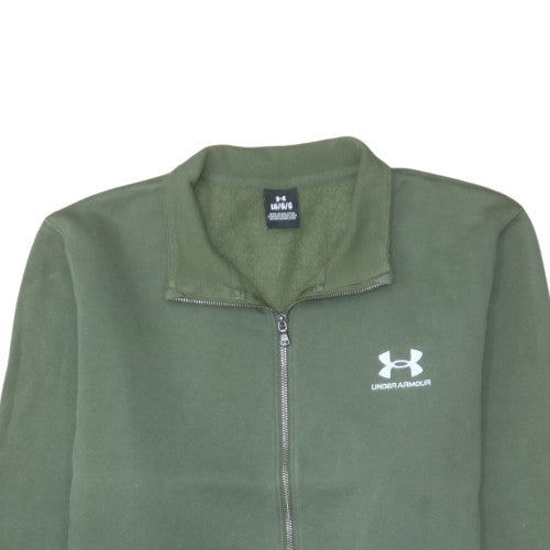 Under Armour Men's Green Large Full Zip Track Jacket Fleece Lined