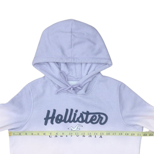 Hollister Women’s Blue Ombre Hoodie L Pullover Logo Sweatshirt