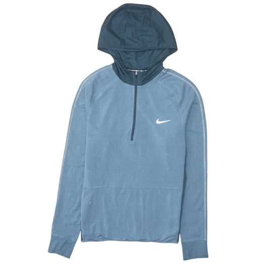 Nike Men's Blue Dri-FIT 1/2 Zip Hoodie Size S Athletic Fit