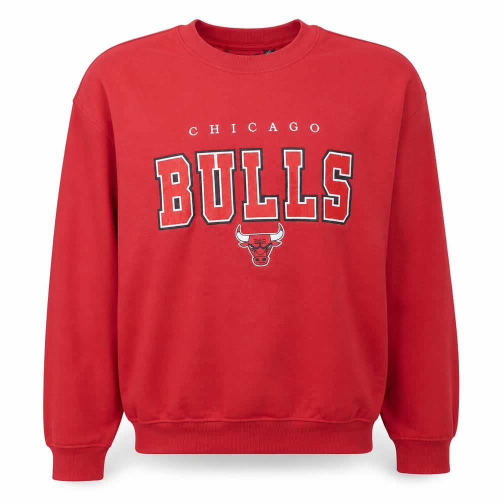 NBA Chicago Bulls Red Crew Neck Sweatshirt Women XS Fleece Cotton Blend