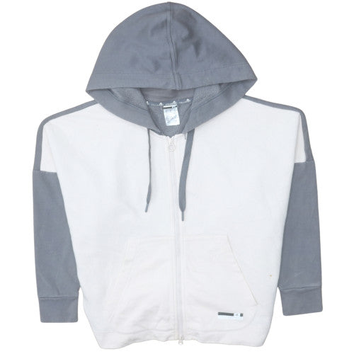 Adidas StellaSport Womens Grey White Full Zip Hoodie Size M