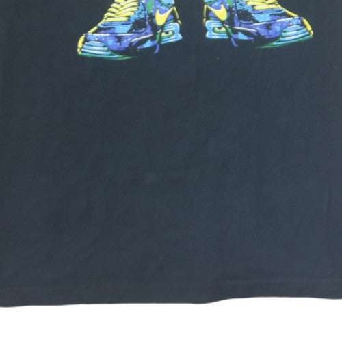 Nike Mens Black Graphic Print Regular Fit T-Shirt Size L