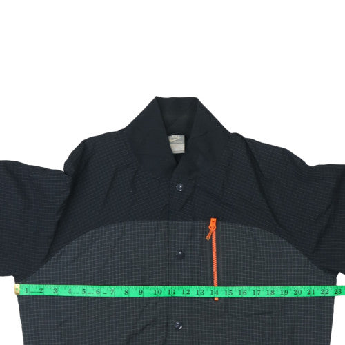 Nike Mens Black Grid Track Jacket Medium Nylon Blend Zip Sportswear