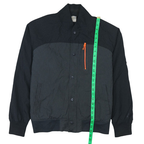 Nike Mens Black Grid Track Jacket Medium Nylon Blend Zip Sportswear