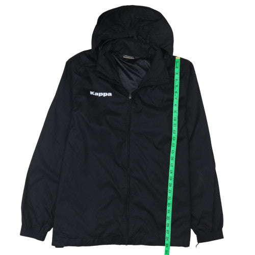 Kappa Men's Black 2XL Hooded Windbreaker Jacket
