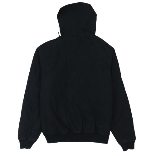 H&M L.O.G.G. Mens Black XL Hooded Lined Cotton Jacket