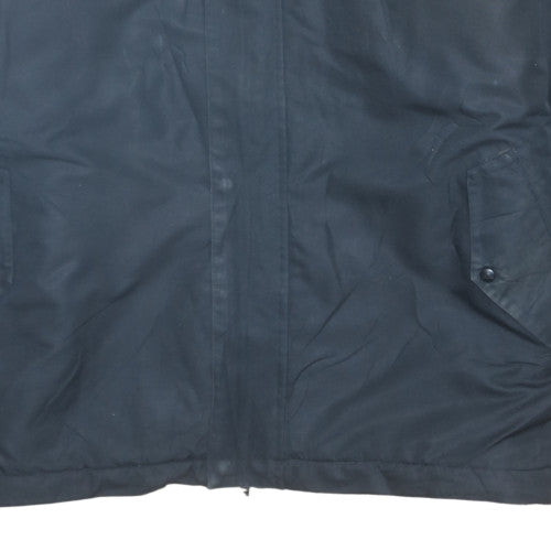 Adidas Men's Blue L Parka Jacket Hooded Water Resistant Winter Coat