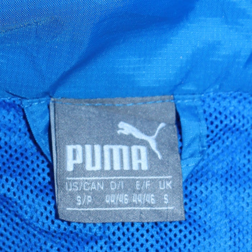 Puma Men's Blue Hooded Windbreaker Jacket Size S